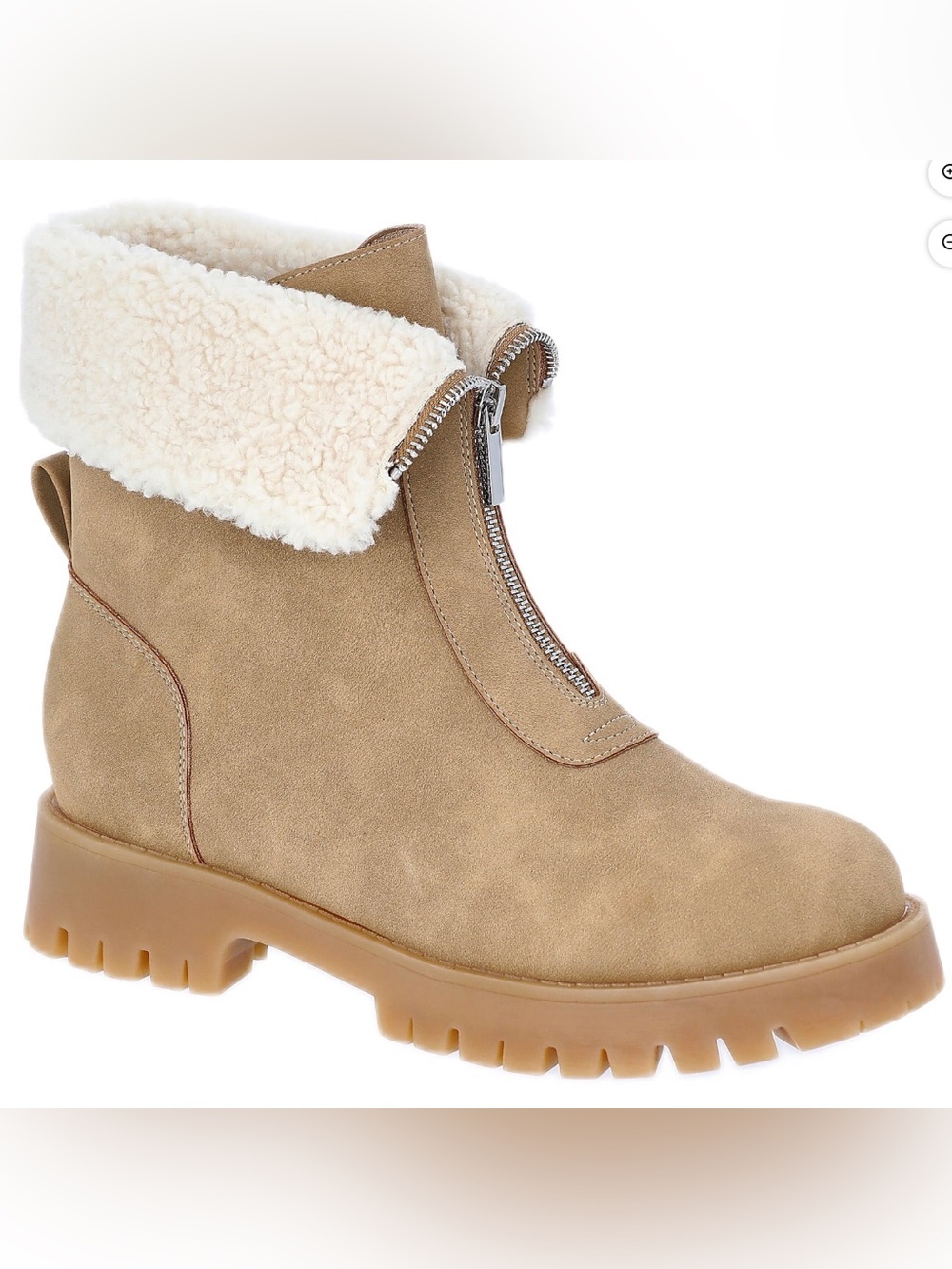 No Boundaries Women's Fold Over Zip Front Boots